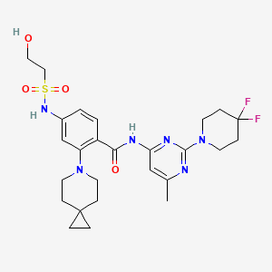 molecular formula C26H34F2N6O4S B10829452 Sovilnesib CAS No. 2410796-79-9