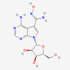 4-amino-7-[(2R,3R,4S,5R)-3,4-dihydroxy-5-(hydroxymethyl)oxolan-2-yl]-N'-hydroxypyrrolo[2,3-d]pyrimidine-5-carboximidamide