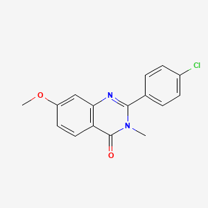 2-(4-Chlorophenyl)-7-methoxy-3-methyl-3,4-dihydroquinazolin-4-one