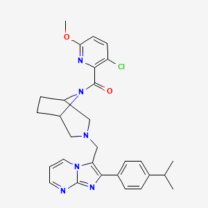 molecular formula C29H31ClN6O2 B10829590 Bafrekalant 