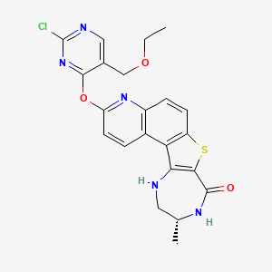 molecular formula C22H20ClN5O3S B10829629 Gamcemetinib CAS No. 1887069-10-4