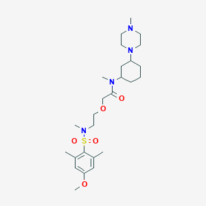 2-[2-[(4-methoxy-2,6-dimethylphenyl)sulfonyl-methylamino]ethoxy]-N-methyl-N-[3-(4-methylpiperazin-1-yl)cyclohexyl]acetamide