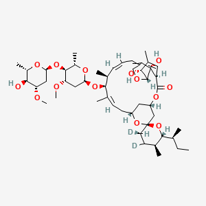 (1R,3'S,4S,5'S,6R,6'R,8R,10E,12S,13S,14E,20R,21R,24S)-6'-[(2S)-butan-2-yl]-3',4'-dideuterio-21,24-dihydroxy-12-[(2R,4S,5S,6S)-5-[(2S,4S,5S,6S)-5-hydroxy-4-methoxy-6-methyloxan-2-yl]oxy-4-methoxy-6-methyloxan-2-yl]oxy-5',11,13,22-tetramethylspiro[3,7,19-trioxatetracyclo[15.6.1.14,8.020,24]pentacosa-10,14,16,22-tetraene-6,2'-oxane]-2-one