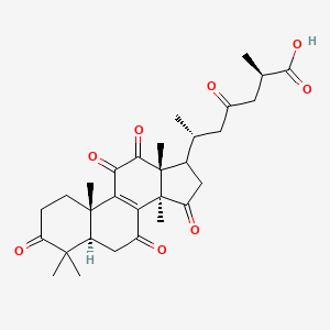 molecular formula C30H38O8 B10829753 (25R)-3,7,11,12,15,23-hexaoxo-lanost-8-ene-26-oic acid 