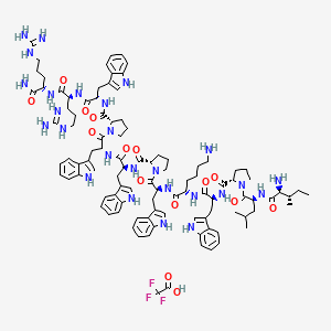 molecular formula C102H133F3N26O15 B10829761 Indolicidin TFA Salt 