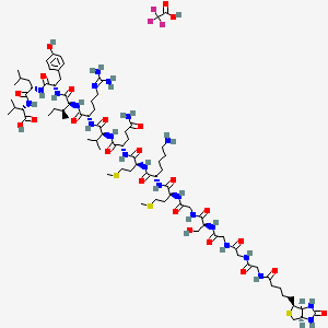 molecular formula C81H133F3N22O23S3 B10829794 Biotin-H10 (trifluoroacetate salt) 