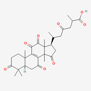 2-methyl-4-oxo-6-[(5R,17R)-4,4,10,13,14-pentamethyl-3,7,11,12,15-pentaoxo-1,2,5,6,16,17-hexahydrocyclopenta[a]phenanthren-17-yl]heptanoic acid