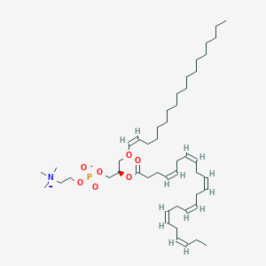 [(2R)-2-[(4Z,7Z,10Z,13Z,16Z,19Z)-docosa-4,7,10,13,16,19-hexaenoyl]oxy-3-[(Z)-octadec-1-enoxy]propyl] 2-(trimethylazaniumyl)ethyl phosphate