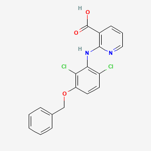 2-[[2,6-Bis(chloranyl)-3-phenylmethoxy-phenyl]amino]pyridine-3-carboxylic acid