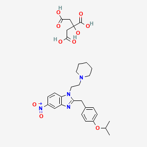 molecular formula C30H38N4O10 B10829919 N-Piperidinyl Isotonitazene (citrate) 