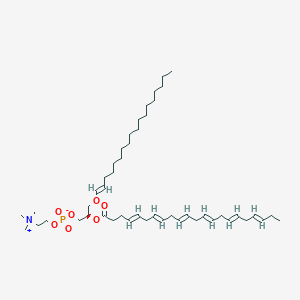 [(2R)-2-[(4E,7E,10E,13E,16E,19E)-docosa-4,7,10,13,16,19-hexaenoyl]oxy-3-[(E)-octadec-1-enoxy]propyl] 2-(trimethylazaniumyl)ethyl phosphate