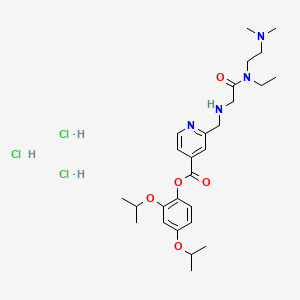 molecular formula C27H43Cl3N4O5 B10830050 JQKD82 trihydrochloride 