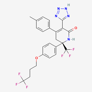 (2S)-4-(4-methylphenyl)-5-(2H-tetrazol-5-yl)-2-[4-(4,4,4-trifluorobutoxy)phenyl]-2-(trifluoromethyl)-1,3-dihydropyridin-6-one