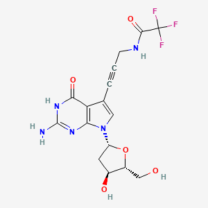 molecular formula C16H16F3N5O5 B10830105 7-TFA-ap-7-Deaza-dG 