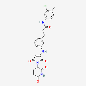 N-(3-chloro-4-methylphenyl)-3-[3-[[1-(2,6-dioxopiperidin-3-yl)-2,5-dioxopyrrol-3-yl]amino]phenyl]propanamide