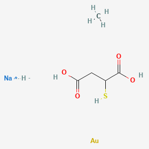 molecular formula C5H11AuNaO4S B10830287 Aurothiomalate (sodium) 