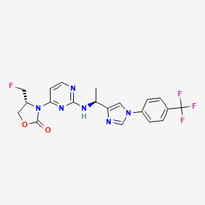 (4R)-4-(fluoromethyl)-3-[2-[[(1S)-1-[1-[4-(trifluoromethyl)phenyl]imidazol-4-yl]ethyl]amino]pyrimidin-4-yl]-1,3-oxazolidin-2-one