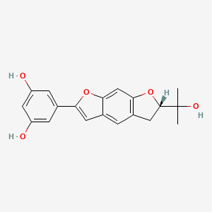 5-[(6S)-6-(2-hydroxypropan-2-yl)-5,6-dihydrofuro[3,2-f][1]benzofuran-2-yl]benzene-1,3-diol