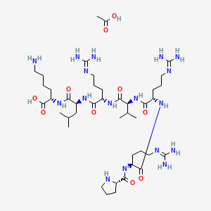 molecular formula C42H81N17O10 B10830346 PRRVRLK (acetate) 