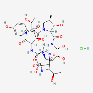 molecular formula C34H52ClN7O15 B10830355 Anidulafungin Nucleus 