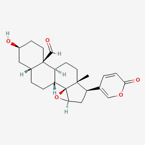 molecular formula C24H30O5 B10830359 (1R,2S,4R,6R,7R,10S,11R,14S,16R)-14-hydroxy-7-methyl-6-(6-oxopyran-3-yl)-3-oxapentacyclo[8.8.0.02,4.02,7.011,16]octadecane-11-carbaldehyde 