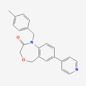 molecular formula C22H20N2O2 B10830374 1-[(4-methylphenyl)methyl]-7-pyridin-4-yl-5H-4,1-benzoxazepin-2-one 