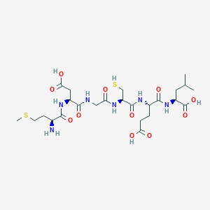 molecular formula C25H42N6O11S2 B10830416 H-Met-Asp-Gly-Cys-Glu-Leu-OH 