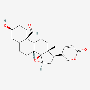 molecular formula C24H30O5 B10830462 (1R,2S,4R,6R,7R,11R,14S)-14-hydroxy-7-methyl-6-(6-oxopyran-3-yl)-3-oxapentacyclo[8.8.0.02,4.02,7.011,16]octadecane-11-carbaldehyde 