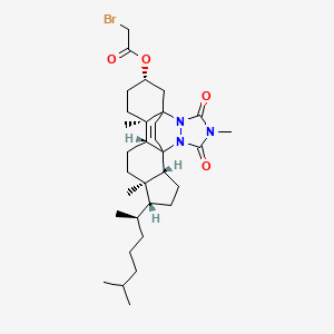 molecular formula C32H48BrN3O4 B10830484 [(2R,5R,6R,9R,10R,13S)-6,10,18-trimethyl-5-[(2R)-6-methylheptan-2-yl]-17,19-dioxo-16,18,20-triazahexacyclo[13.5.2.01,9.02,6.010,15.016,20]docos-21-en-13-yl] 2-bromoacetate 