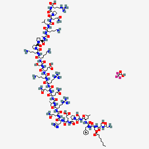 molecular formula C151H250F3N47O44 B10830509 Ghrelin (human) (trifluoroacetate salt) 