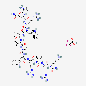 molecular formula C81H131F3N26O15 B10830521 H-Val-Gln-Arg-Trp-Leu-Ile-Val-Trp-Arg-Ile-Arg-Lys-NH2.TFA 