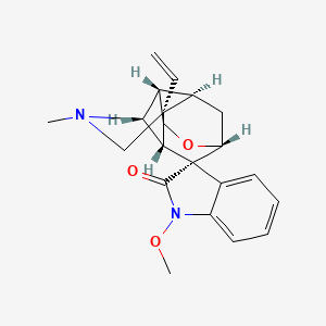 molecular formula C21H24N2O3 B10830651 (1R,2S,5S,6R,7S,8R,11S)-2-ethenyl-1'-methoxy-4-methylspiro[9-oxa-4-azatetracyclo[6.3.1.02,6.05,11]dodecane-7,3'-indole]-2'-one 