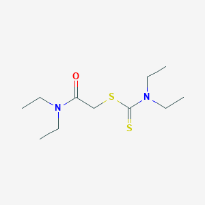 (Diethylcarbamoyl)methylene diethylcarbamodithioate