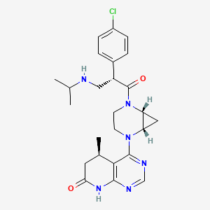 (5R)-4-[(1S,6R)-5-[(2S)-2-(4-chlorophenyl)-3-(propan-2-ylamino)propanoyl]-2,5-diazabicyclo[4.1.0]heptan-2-yl]-5-methyl-6,8-dihydro-5H-pyrido[2,3-d]pyrimidin-7-one