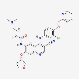 molecular formula C32H31ClN6O4 B10830820 Sacibertinib CAS No. 1351941-69-9