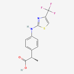 (2S)-2-(4-{[4-(Trifluoromethyl)-1,3-thiazol-2-yl]amino}phenyl)propanoic acid