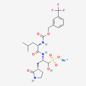 molecular formula C22H29F3N3NaO8S B10830982 Coronastat 