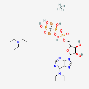 [dibromo-[[[(2R,3S,4R,5R)-5-[6-(diethylamino)purin-9-yl]-3,4-dihydroxyoxolan-2-yl]methoxy-hydroxyphosphoryl]oxy-hydroxyphosphoryl]methyl]phosphonic acid;N,N-diethylethanamine;methane