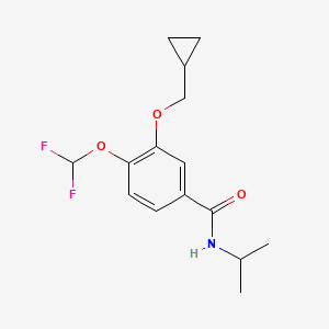 3-(cyclopropylmethoxy)-4-(difluoromethoxy)-N-propan-2-ylbenzamide