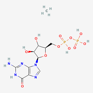 [(2R,4S,5R)-5-(2-amino-6-oxo-1H-purin-9-yl)-3,4-dihydroxyoxolan-2-yl]methyl phosphono hydrogen phosphate;methane