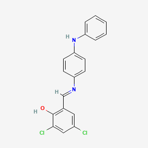 2-[[(4-Anilinophenyl)imino]methyl]-4,6-dichlorophenol