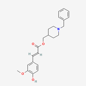 molecular formula C23H27NO4 B10831179 (1-benzylpiperidin-4-yl)methyl (E)-3-(4-hydroxy-3-methoxyphenyl)prop-2-enoate 