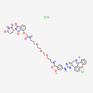 molecular formula C52H53Cl2FN8O12 B10831190 dAURK-4 (hydrochloride) 