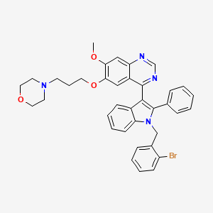 4-[3-[4-[1-[(2-Bromophenyl)methyl]-2-phenylindol-3-yl]-7-methoxyquinazolin-6-yl]oxypropyl]morpholine