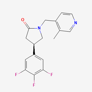 (4R)-1-[(3-methylpyridin-4-yl)methyl]-4-(3,4,5-trifluorophenyl)pyrrolidin-2-one