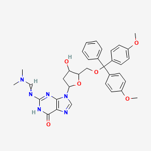 molecular formula C34H36N6O6 B10831282 2'-Deoxy-N2-DMF-5'-O-DMT-guanosine 