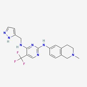 2-N-(2-methyl-3,4-dihydro-1H-isoquinolin-6-yl)-4-N-(1H-pyrazol-5-ylmethyl)-5-(trifluoromethyl)pyrimidine-2,4-diamine