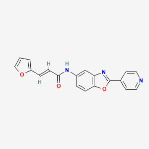 (2E)-3-(furan-2-yl)-N-[2-(pyridin-4-yl)-1,3-benzoxazol-5-yl]prop-2-enamide