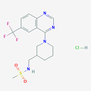 N-[[1-[6-(trifluoromethyl)quinazolin-4-yl]piperidin-3-yl]methyl]methanesulfonamide;hydrochloride