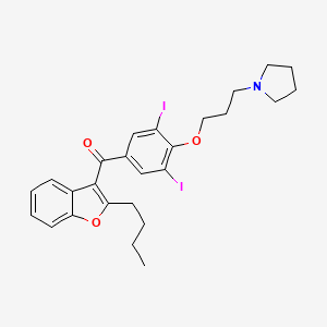 (2-butyl-1-benzofuran-3-yl)-[3,5-diiodo-4-(3-pyrrolidin-1-ylpropoxy)phenyl]methanone